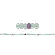 Heilstein & Edelstein-Strang - Button, Fluorit, 04 x 06mm