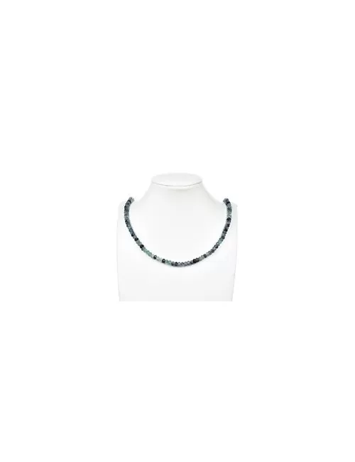 Heilstein & Edelstein-Strang - Button, Fluorit, facettiert, 04 x 06mm