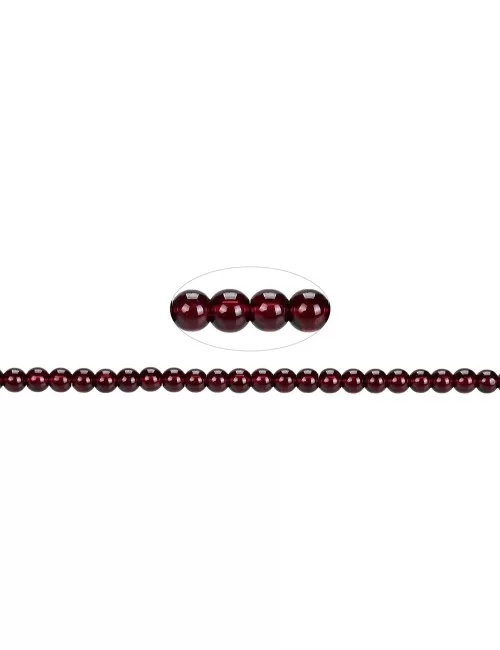 Heilstein & Edelstein-Strang - Kugeln, Granat A, 04-05mm