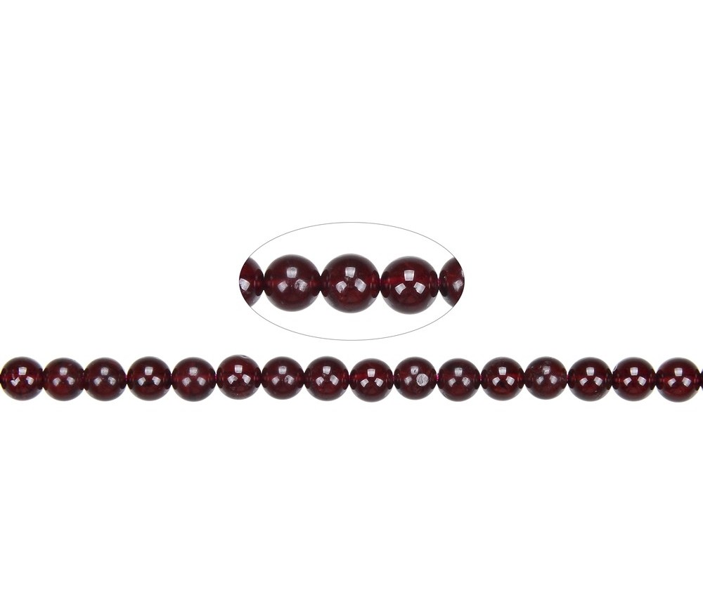 Heilstein & Edelstein-Strang - Kugeln, Granat A, 06mm