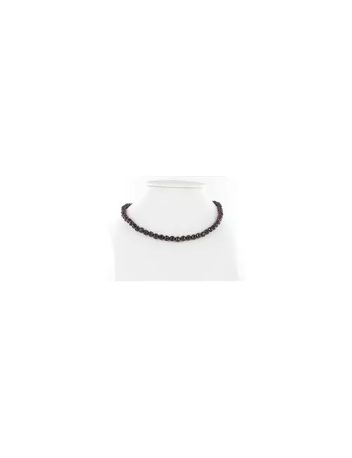 Heilstein & Edelstein-Strang - Kugeln, Granat, facettiert, 06mm