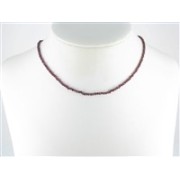 Heilstein & Edelstein-Strang - Kugeln, Granat, facettiert, 02mm