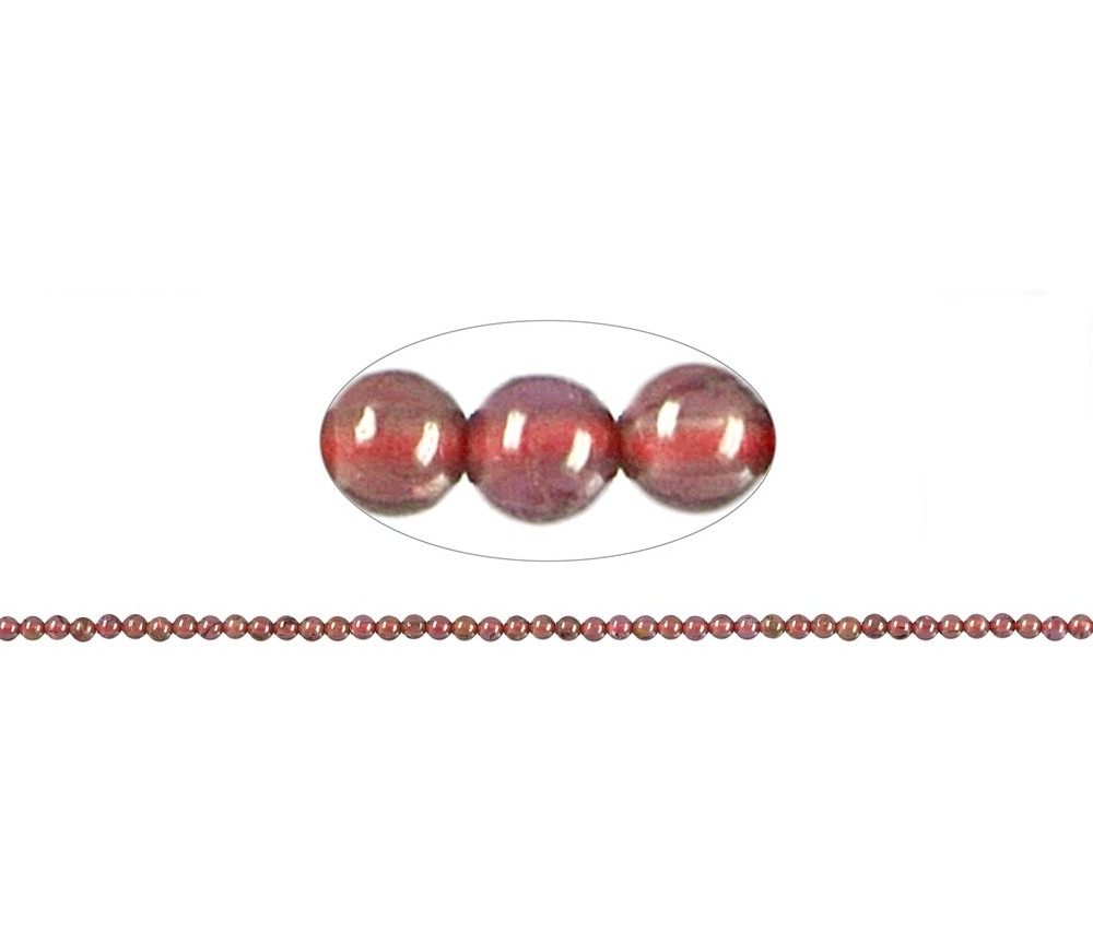 Heilstein & Edelstein-Strang - Kugeln, Granat A+/A, 01,75mm