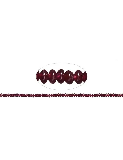 Heilstein & Edelstein-Strang - Button, Granat, 02-03 x 05mm