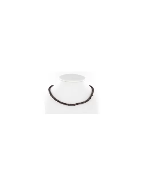Heilstein & Edelstein-Strang - Button, Granat, 02-03 x 05mm
