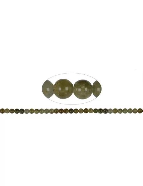 Heilstein & Edelstein-Strang - Kugeln, Granat grün (Grossular), 06mm