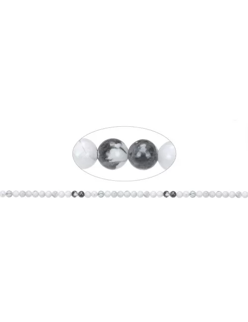 Heilstein & Edelstein-Strang - Kugeln, Magnesit, 04mm