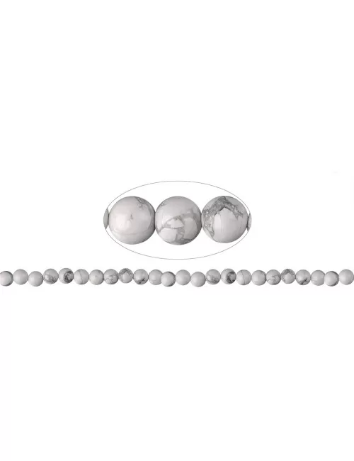 Heilstein & Edelstein-Strang - Kugeln, Magnesit, 08mm