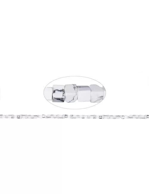 Heilstein & Edelstein-Strang - Würfel, Magnesit, 04mm