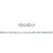Heilstein & Edelstein-Strang - Kugeln, Jadeit (Birma), facettiert, 03mm