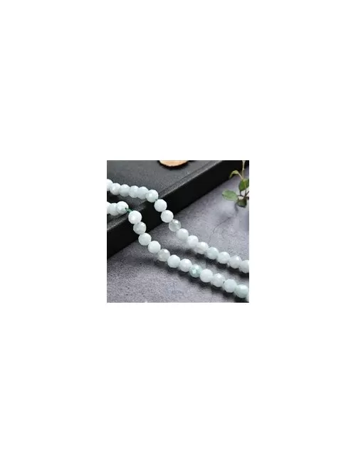 Heilstein & Edelstein-Strang - Kugeln, Jadeit (Birma), facettiert, 05mm