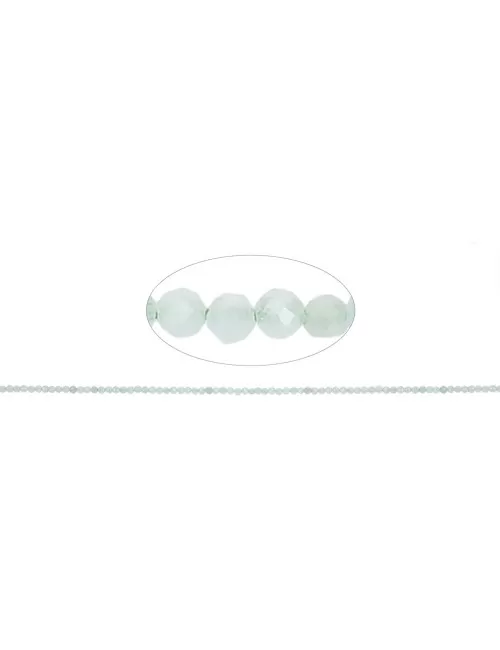 Heilstein & Edelstein-Strang - Kugeln, Jadeit, facetted, 02mm (39cm)