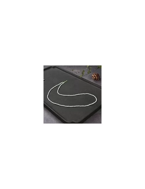 Heilstein & Edelstein-Strang - Kugeln, Jadeit, facetted, 02mm (39cm)