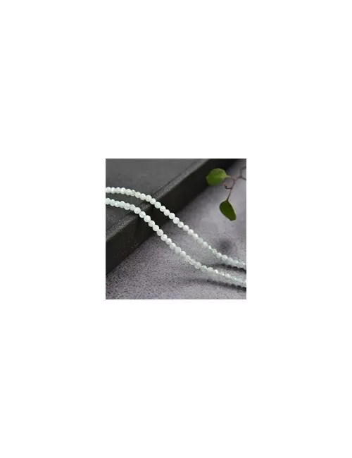 Heilstein & Edelstein-Strang - Kugeln, Jadeit, facetted, 02mm (39cm)