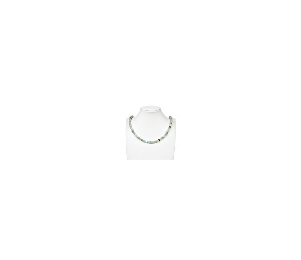 Heilstein & Edelstein-Strang - Button Freeform, Jadeit, facettiert, 03-06 x 07-08mm
