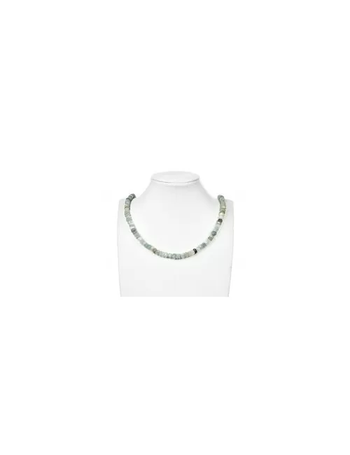 Heilstein & Edelstein-Strang - Button Freeform, Jadeit, facettiert, 03-06 x 07-08mm