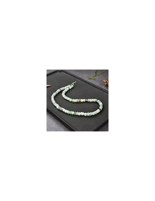Heilstein & Edelstein-Strang - Button Freeform, Jadeit, facettiert, 03-06 x 07-08mm