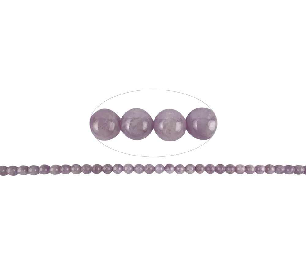 Heilstein & Edelstein-Strang - Kugeln, Kunzit, 08 - 09mm