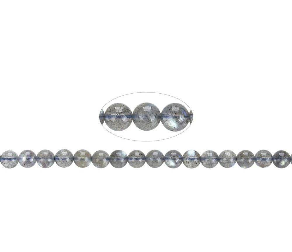 Heilstein & Edelstein-Strang - Kugeln, Labradorit A, 06mm