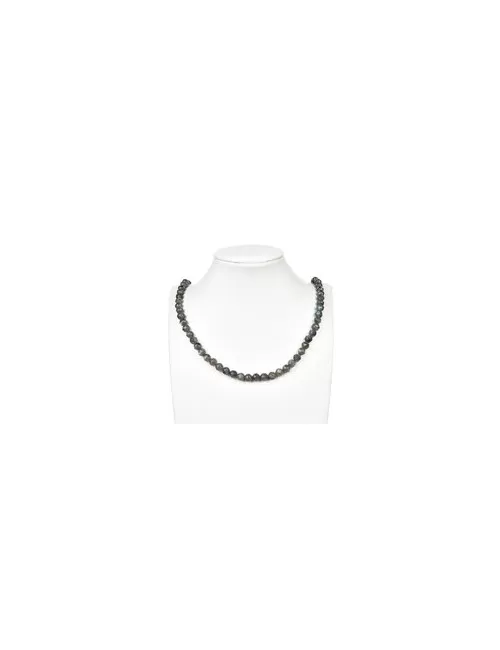 Heilstein & Edelstein-Strang - Kugeln, Labradorit, facettiert, 08mm (39cm)