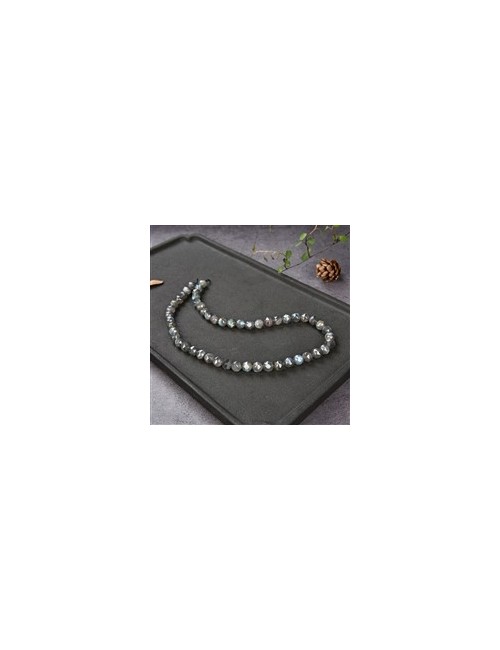 Heilstein & Edelstein-Strang - Kugeln, Labradorit, facettiert, 08mm (39cm)