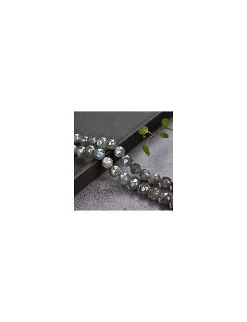 Heilstein & Edelstein-Strang - Kugeln, Labradorit, facettiert, 08mm (39cm)