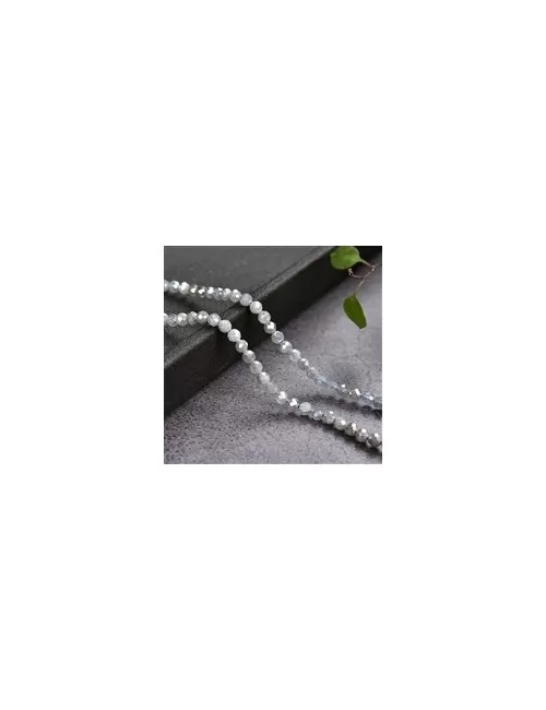 Heilstein & Edelstein-Strang - Kugeln, Labradorit (bedampft), facettiert, 03mm