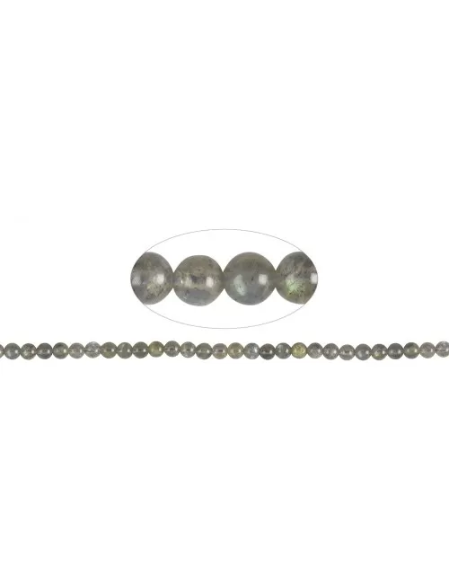 Heilstein & Edelstein-Strang - Kugeln, Labradorit, 05-06mm