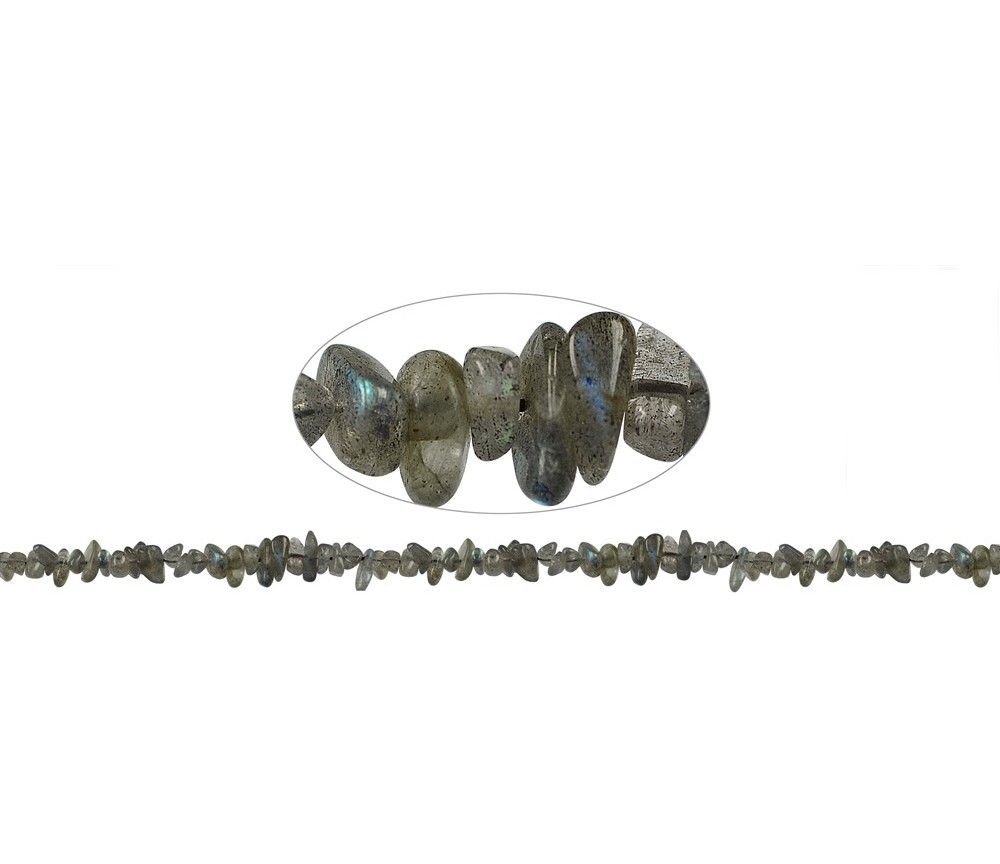Heilstein & Edelstein-Strang - Splitter, Labradorit, 02-04 x 05-10mm