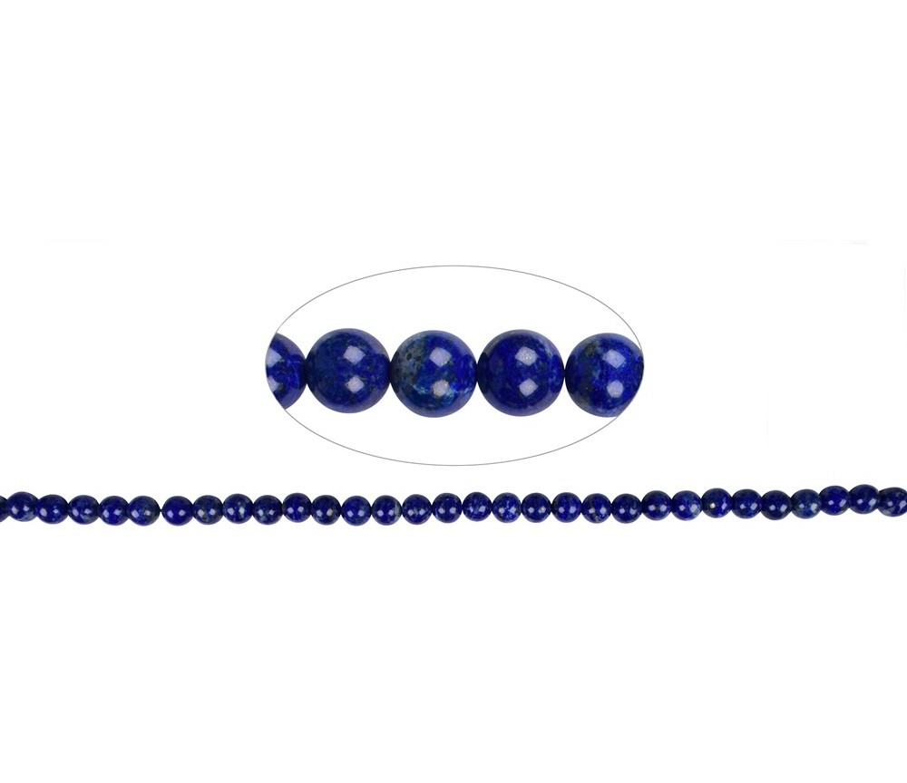 Heilstein & Edelstein-Strang - Kugeln, Lapis Lazuli, 09-10mm