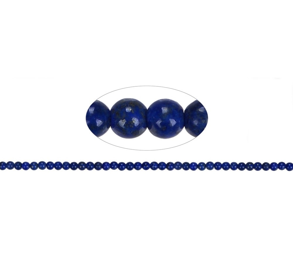 Heilstein & Edelstein-Strang - Kugeln, Lapis Lazuli A, 04-05mm