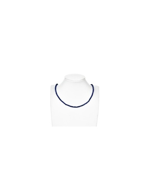 Heilstein & Edelstein-Strang - Button, Lapis Lazuli A+, facettiert,  02 x 04mm