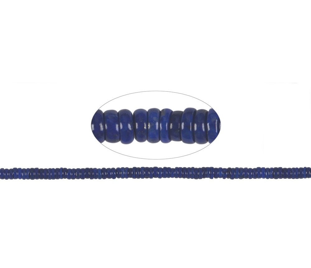 Heilstein & Edelstein-Strang - Button, Lapis Lazuli AA, 02 x 05-06mm (39cm)