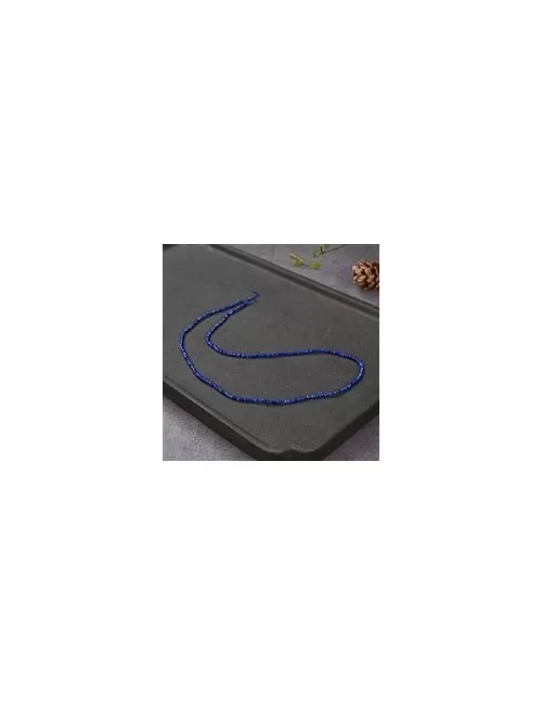 Heilstein & Edelstein-Strang - Button/Disc, Lapis Lazuli, facettiert, 01 x 02mm