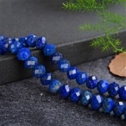 Heilstein & Edelstein-Strang - Button, Lapis Lazuli, facettiert, 05 x 07mm (39cm)