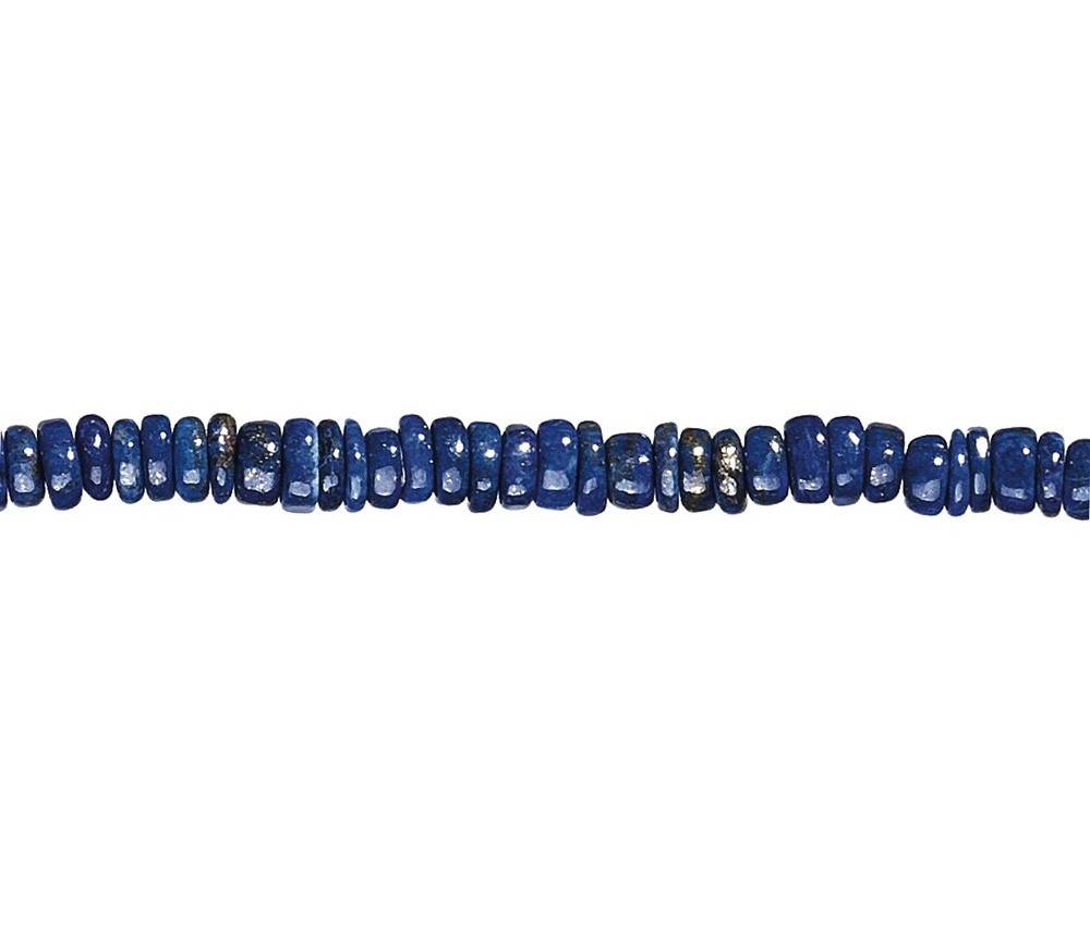 Heilstein & Edelstein-Strang - Freeform-Scheiben, Lapis Lazuli AB, 10mm