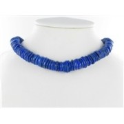Heilstein & Edelstein-Strang - Freeform-Scheiben, Lapis Lazuli AB, 10mm