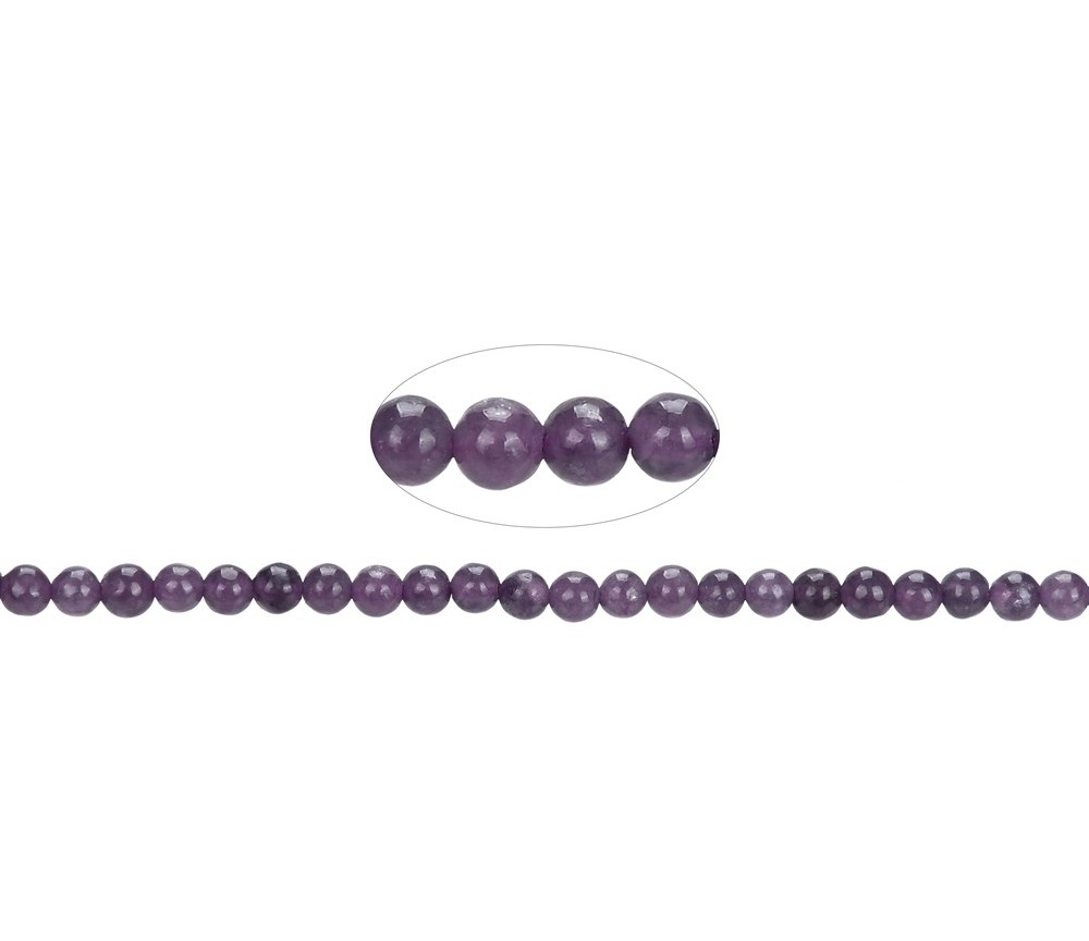 Heilstein & Edelstein-Strang - Kugeln, Lepidolith (stab.), 04mm