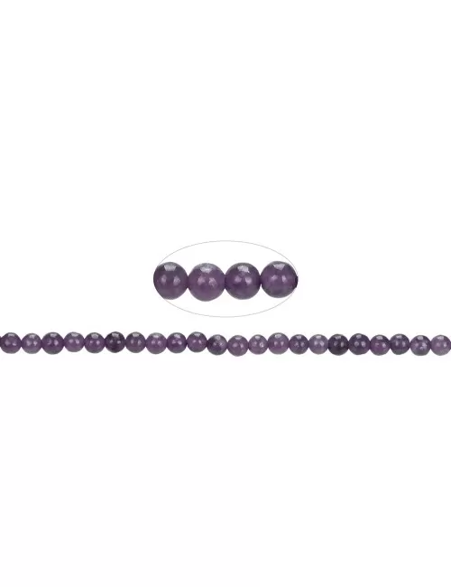 Heilstein & Edelstein-Strang - Kugeln, Lepidolith (stab.), 04mm