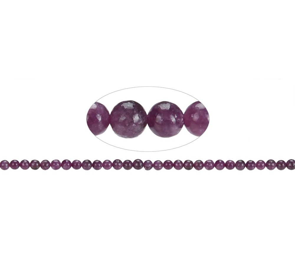 Heilstein & Edelstein-Strang - Kugeln, Lepidolith (stab.), 06mm