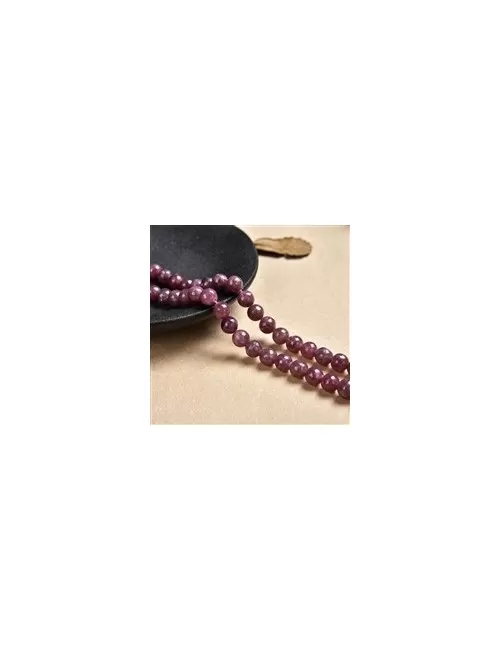 Heilstein & Edelstein-Strang - Kugeln, Lepidolith (stab.), 06mm
