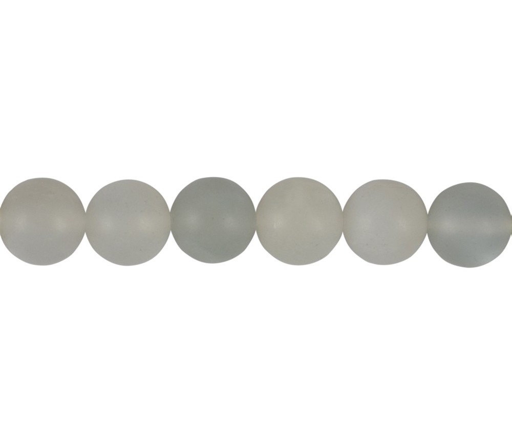 Heilstein & Edelstein-Strang - Kugeln, Mondstein (silbergrau), matt, 10mm