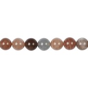 Heilstein & Edelstein-Strang - Kugeln, Mondstein (bunt), 10mm