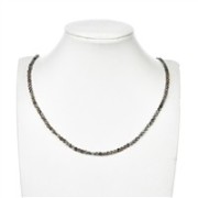 Heilstein & Edelstein-Strang - Scheibe/Coin, Mondstein (dunkel), facettiert, 04mm