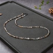 Heilstein & Edelstein-Strang - Scheibe/Coin, Mondstein (dunkel), facettiert, 04mm