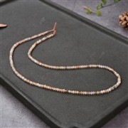 Heilstein & Edelstein-Strang - Button/Disc, Mondstein, facettiert, 02 x 03mm