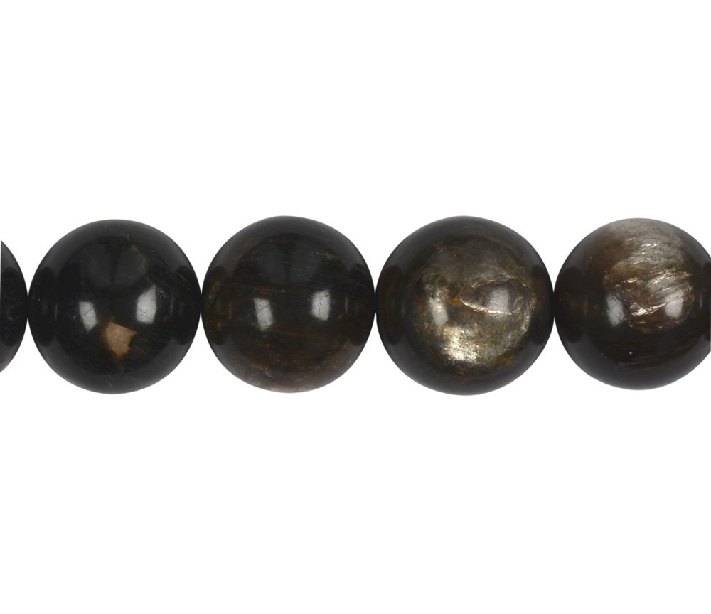 Heilstein & Edelstein-Strang - Kugeln, Muskovit-Glimmer (stab.), 16mm