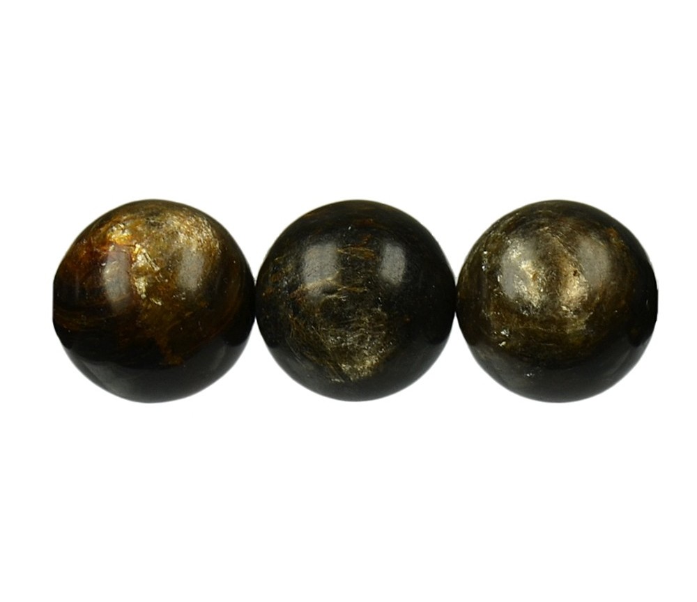 Heilstein & Edelstein-Strang - Kugeln, Muskovit-Glimmer (stab.), 18mm