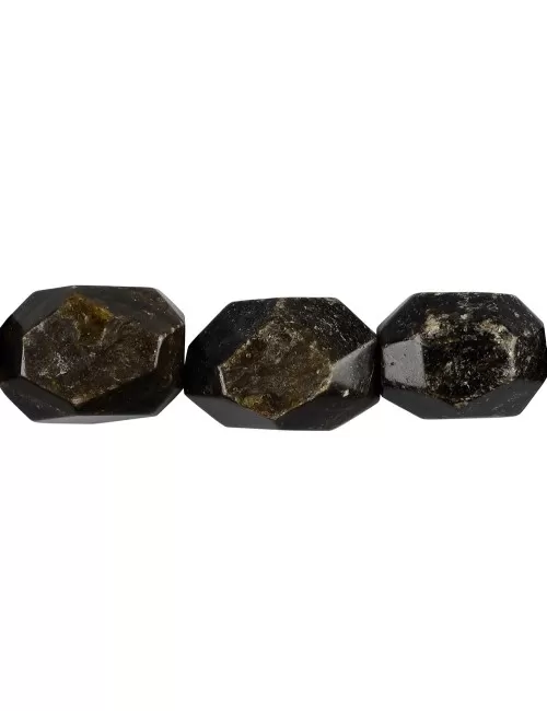 Heilstein & Edelstein-Strang - Nuggets, Muskovit-Glimmer (stab.), facettiert, 20 x 16mm