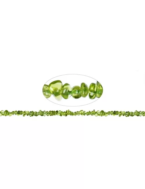 Heilstein & Edelstein-Strang - Trommelsteine, Peridot A, 05 x 08mm